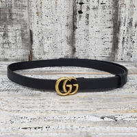 Size 36 Gucci Thin Black Belt