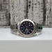 Bulova 44mm Blue Diamond Accented Dial Stainless Steel Chronograph Watch