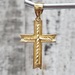 10K Fancy Design Cross Religious Pendant