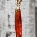 18K Fancy Long Orange Colored Stone Pendant