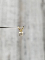 10K Diamond Solitaire Pendant