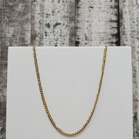 22.25" 14K Solid Curb Link Necklace