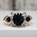 14K White and Blue Sapphires Ring