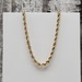 20" 10K Semi Solid Rope Chain Necklace