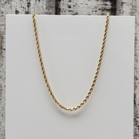 24" 10K Solid Rope Chain Necklace