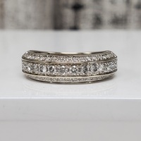 10K Diamond Band Ring