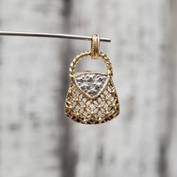 10K Handbag Diamond Pendant 