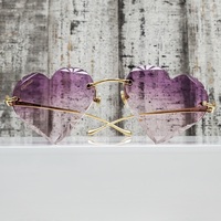 Cartier Purple Heart Shape Glasses CT00580