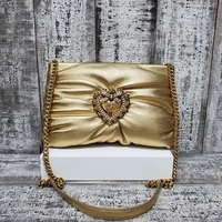 Dolce & Gabbana Small Devotion Crossbody Bag in Metallic Leather