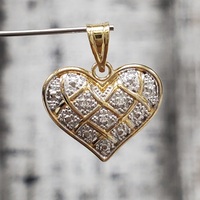 14K Diamond Heart Pendant