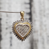 10K Diamond Heart Pendant