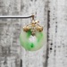 18K CZ Round Jade Pendant