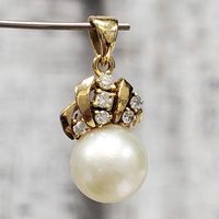 18K Pearl Diamond Pendant