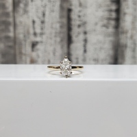 14K Pear Shaped Diamond Solitaire