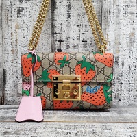 Gucci Pink Strawberry Padlock Handbag