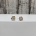 10K Diamond Cluster Stud Earrings