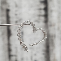 14K Heart Shaped Diamond Pendant