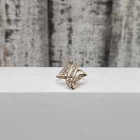 10K Free Form Diamond Ring
