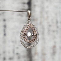 10K Pear Shaped Diamond Pendant