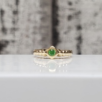 14K Green Stone Baby Ring