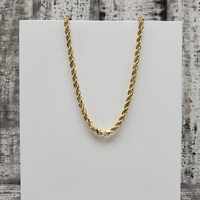 22" 10K Solid Rope Necklace