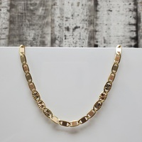 24.5" 14K TriColor Fancy Valentino Style Necklace