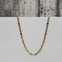 22" 14K TriColor Valentino Link Necklace