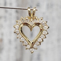 10K Diamond Heart Pendant