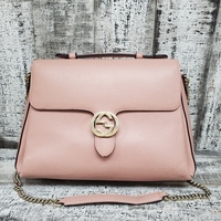 Pink Gucci GG Interlocking Large Top Handle Chain Shoulder Bag 510306