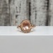 14K LeVian Peach Morganite Diamond Ring