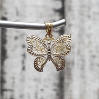 14K Fancy Butterfly Pendant