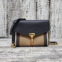 Burberry Derby Calfskin House Check Small Macken Crossbody Bag