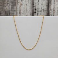 18" 18K Thin Rope Necklace