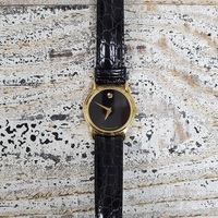 Ladies Movado 87-E4-9840 26mm Museum Gold Tone Watch