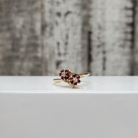 10K Diamond Rubies Ring