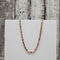 18" 14K TriColor Valentino Link Necklace