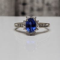 10K Colored Stone Diamond Ring