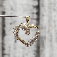 14K Diamond Heart Pendant