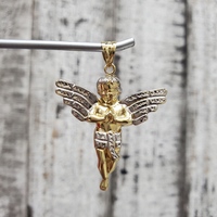 10K Semi Solid Angel Religious Pendant