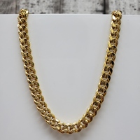 24" 10K Semi Solid Cuban Link Necklace