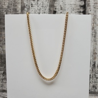 22" 14K Semi Solid Franco Link Necklace