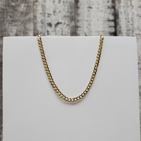 14K Solid Curb Link Necklace