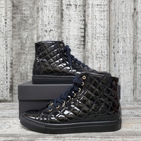 Size 44 Versace High Top Black Sneakers