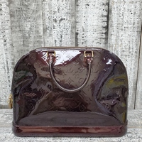Louis Vuitton Vernis Alma Purple Plum Leather Handbag
