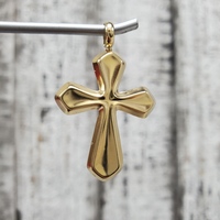 14K Semi Solid Cross Religious Pendant