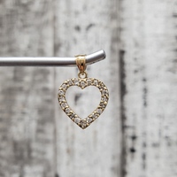 10K CZ Heart Pendant