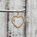 14K Semi Solid Heart Pedant