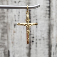 14K Crucifix Cross Jesus Religious Pendant