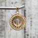 14K TriColor St. Jude / San Judas CZ Religious Round Pendant