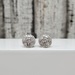 925 CZ Cluster Halo Stud Earrings w/ Screwbacks